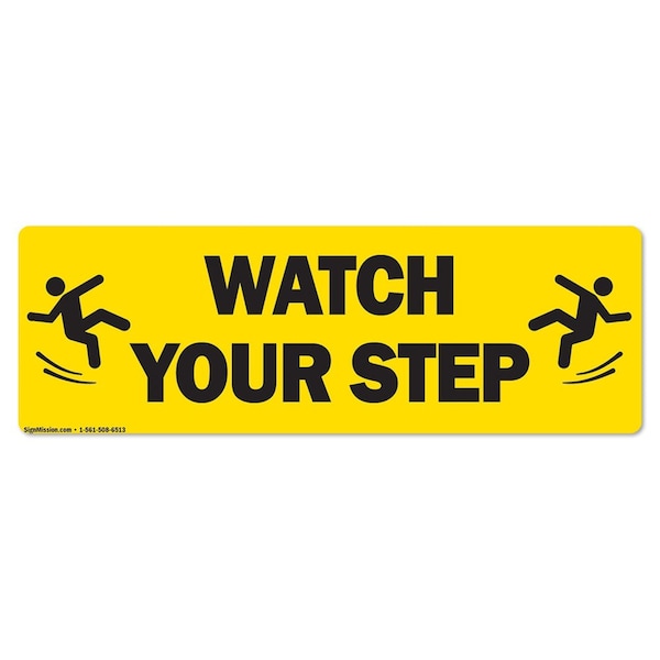 Watch Your Step 16in Non-Slip Floor Marker, 12PK, 16 in L, 16 in H, FD-C-16-12PK-99876